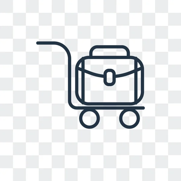 Trolley icono vectorial aislado sobre fondo transparente, Trolley logo design — Vector de stock