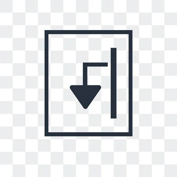Exportar icono de vector de archivo aislado sobre fondo transparente, E — Vector de stock