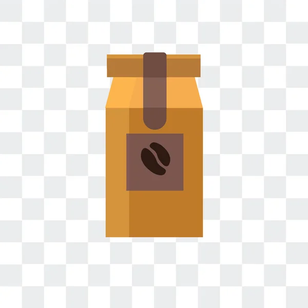 Elszigetelt átlátszó háttér, kávé kávé táska vektor-ikon — Stock Vector