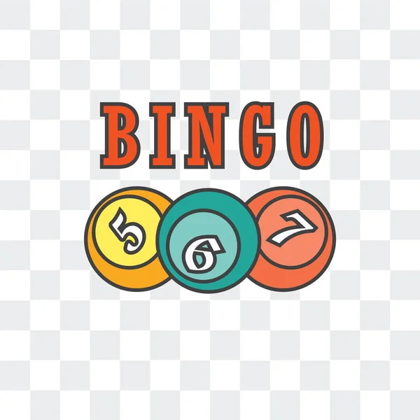 Icono de vector de bingo aislado sobre fondo transparente, logotipo de bingo — Archivo Imágenes Vectoriales