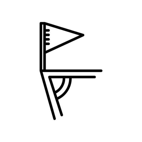 Flaggan ikonen vektor isolerad på vit bakgrund, flagga logga, linje — Stock vektor