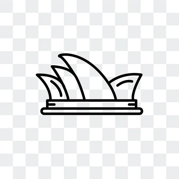 Sydney opera house vektorsymbol isoliert auf transparentem hintergrund, sydney opera house logo design — Stockvektor