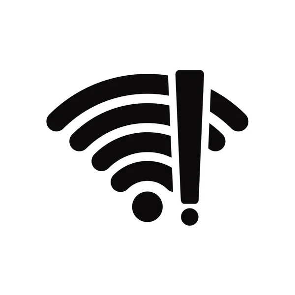 No wifi icono vector aislado sobre fondo blanco, No hay señal wifi  , — Vector de stock