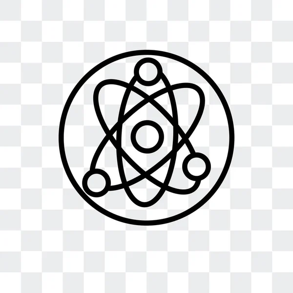 Icono de vector átomo aislado sobre fondo transparente, diseño del logotipo de Atom — Archivo Imágenes Vectoriales