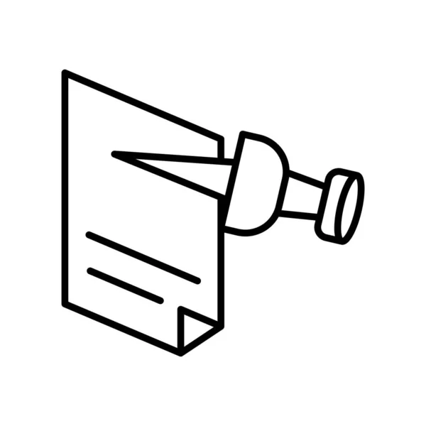 PIN pictogram vector geïsoleerd op een witte achtergrond, pin teken, regel of — Stockvector