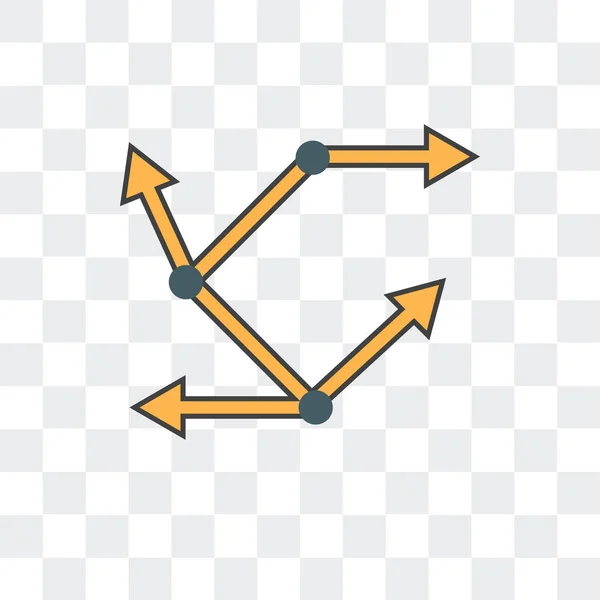 Verkeer vector pictogram geïsoleerd op transparante achtergrond, Movemen — Stockvector