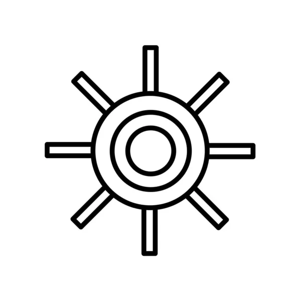 太阳图标向量被隔离在白色背景, 太阳星座, 线或 — 图库矢量图片