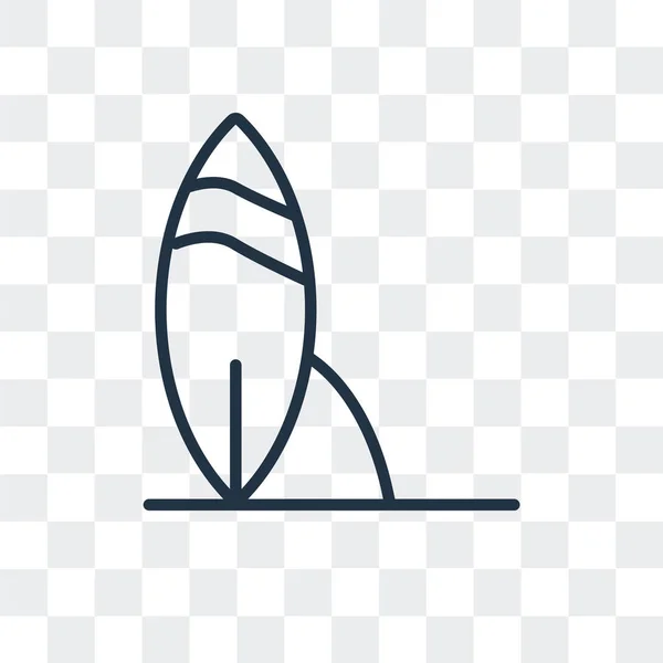 Surf icona vettoriale isolata su sfondo trasparente, Surf logo design — Vettoriale Stock