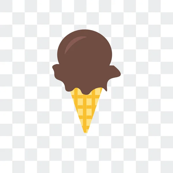 Ice cream vector icon isolated on transparent background, Ice cr — Stock Vector