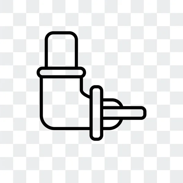 Pijp vector pictogram geïsoleerd op transparante achtergrond, Pipe logo ontwerp — Stockvector