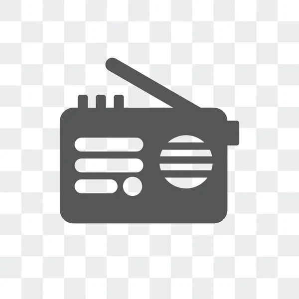 Radio-Vektorsymbol isoliert auf transparentem Hintergrund, Radio-Logo — Stockvektor