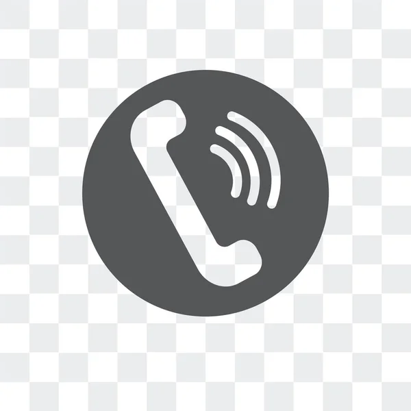 Teléfono icono vectorial aislado sobre fondo transparente, Teleph — Archivo Imágenes Vectoriales