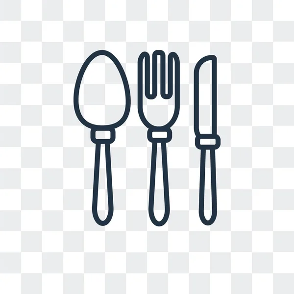 Cutlery vector icon isolated on transparent background, Cutlery logo design — Stock Vector