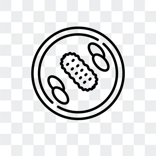Icono de vector de pepino de mar aislado sobre fondo transparente, diseño del logotipo del pepino de mar — Vector de stock