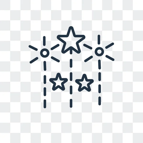 Feuerwerk Vektor-Symbol isoliert auf transparentem Hintergrund, Feuerwerk Logo-Design — Stockvektor