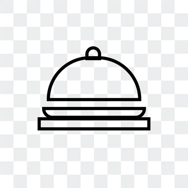 Иконка вектора ужина на прозрачном фоне, дизайн логотипа ужина — стоковый вектор