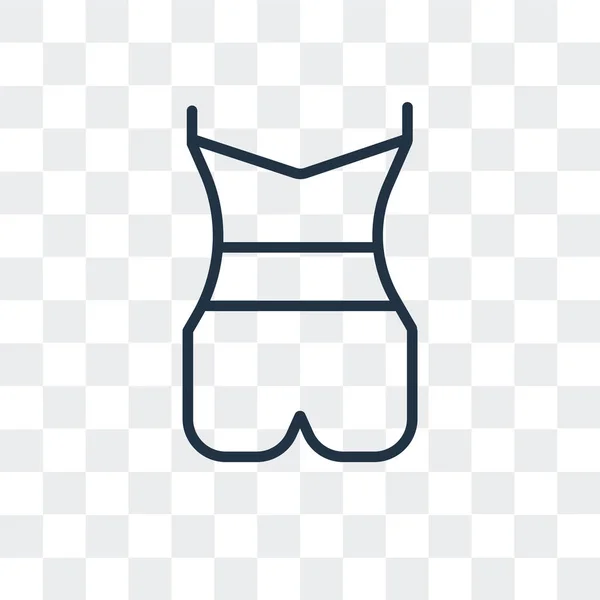 Fürdőruha vector icon elszigetelt átlátszó háttér, fürdőruha logo tervezés — Stock Vector