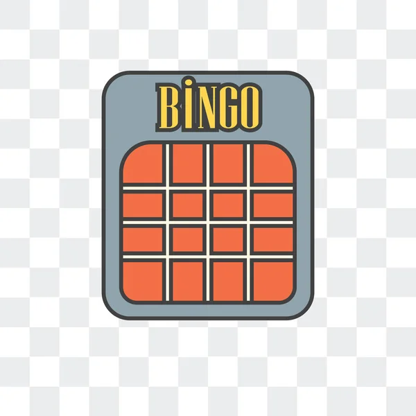 Ícone de vetor de bingo isolado em fundo transparente, logotipo do Bingo — Vetor de Stock