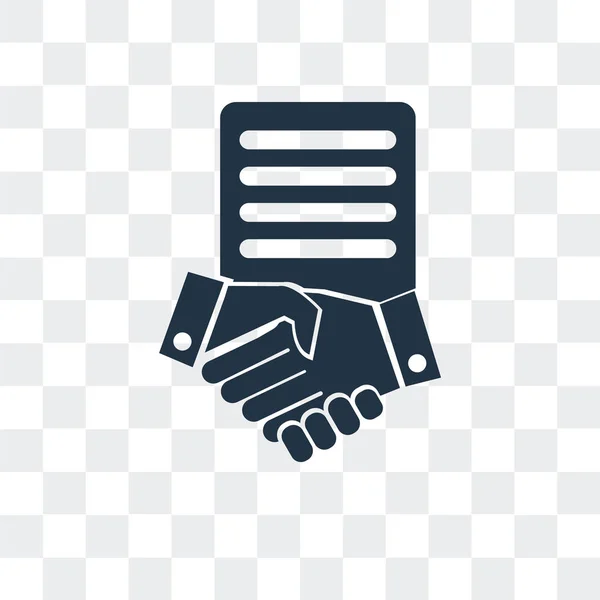 Contract vector pictogram geïsoleerd op transparante achtergrond, Contract logo ontwerp — Stockvector