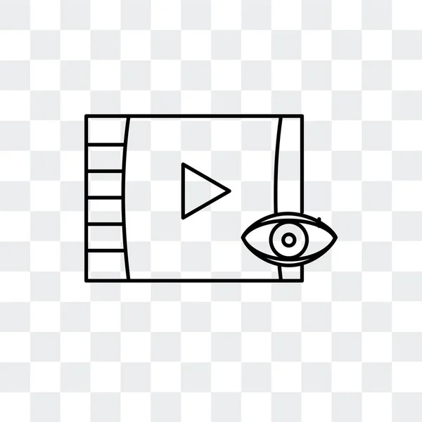 Videospelaren vektor ikonen isolerad på transparent bakgrund, Vid — Stock vektor