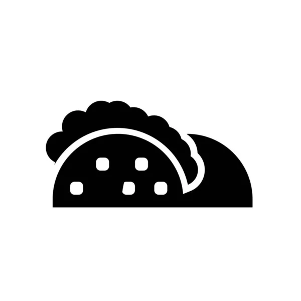 Taco-Symbol-Vektor isoliert auf weißem Hintergrund, Taco-Zeichen, Lebensmittel — Stockvektor