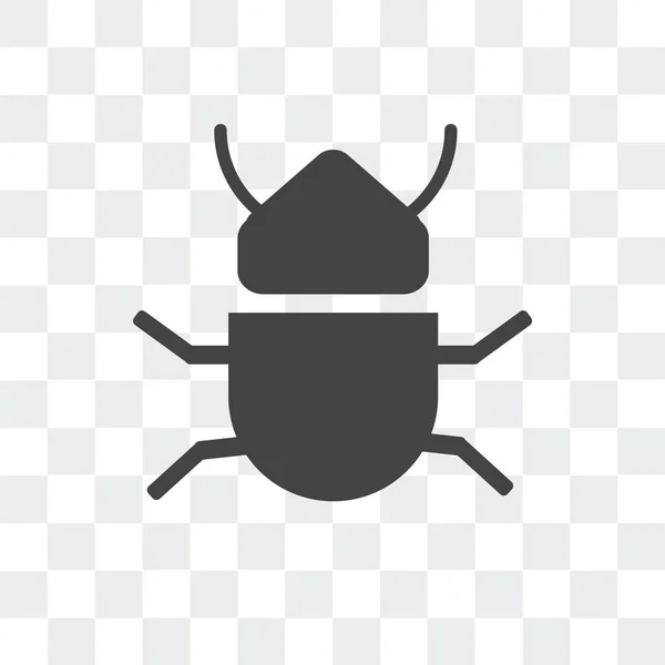 Bug vector icon isolated on transparent background, Bug logo des — Stock Vector