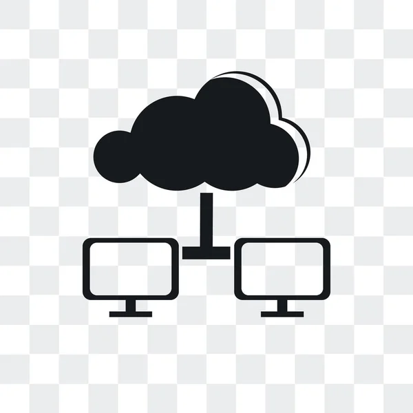 Computación nube vector icono aislado sobre fondo transparente , — Archivo Imágenes Vectoriales