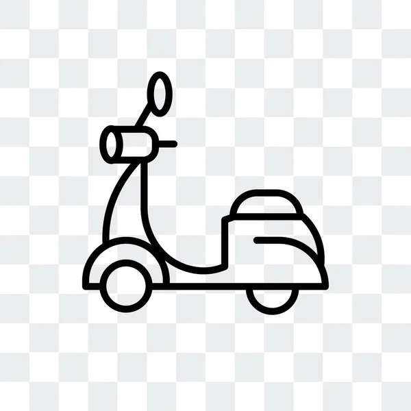 Icono del vector de la vespa aislado en fondo transparente, diseño del logotipo de la vespa — Vector de stock