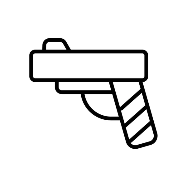 Pistola vector icono aislado sobre fondo blanco, signo de pistola — Vector de stock