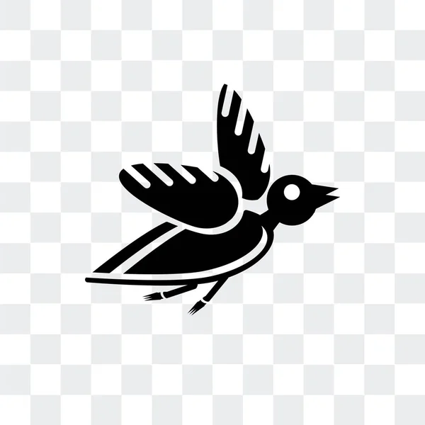 Icono de vector de aves aislado sobre fondo transparente, logo de aves d — Archivo Imágenes Vectoriales