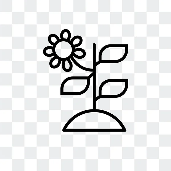 Sprout vektor ikonen isolerad på transparent bakgrund, Sprout Logotypdesign — Stock vektor