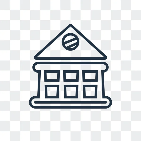 Bank-Vektor-Symbol isoliert auf transparentem Hintergrund, Bank-Logo-Design — Stockvektor