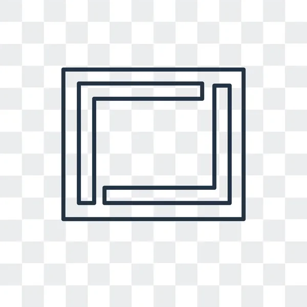 Négyzet alakú vektor ikon elszigetelt átlátszó háttér, négyzet alakú logó tervezés — Stock Vector