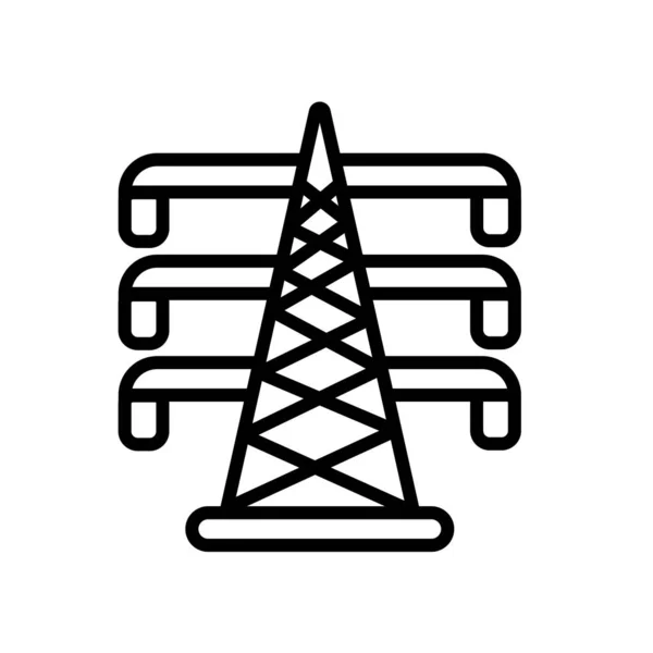 白い背景、機器の絶縁電気タワーのアイコン ベクトル — ストックベクタ