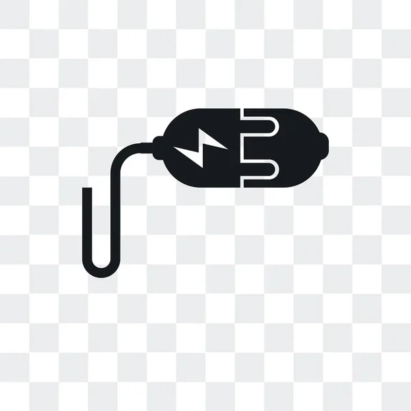 Podłącz wektor ikona na białym tle na przezroczystym tle, Plug logo d — Wektor stockowy