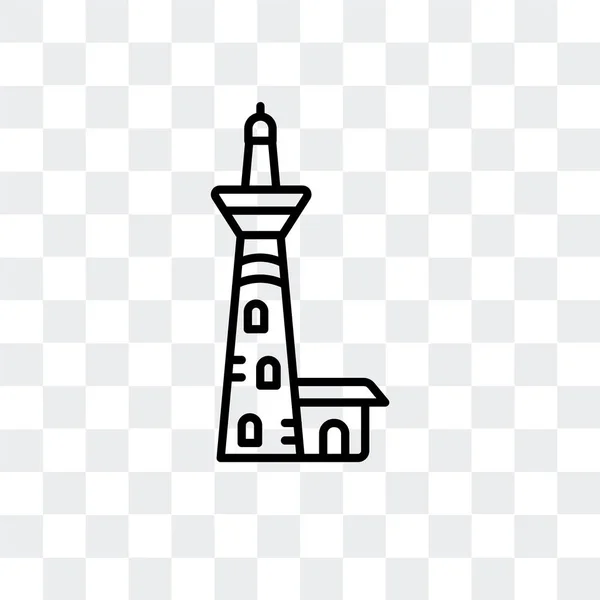 Split Point Lighthouse icono vectorial aislado sobre fondo transparente, diseño del logotipo del faro de Split Point — Archivo Imágenes Vectoriales