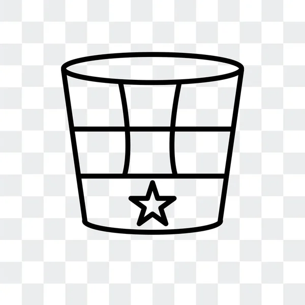 Icône vectorielle chapeau isolé sur fond transparent, Conception de logo chapeau — Image vectorielle