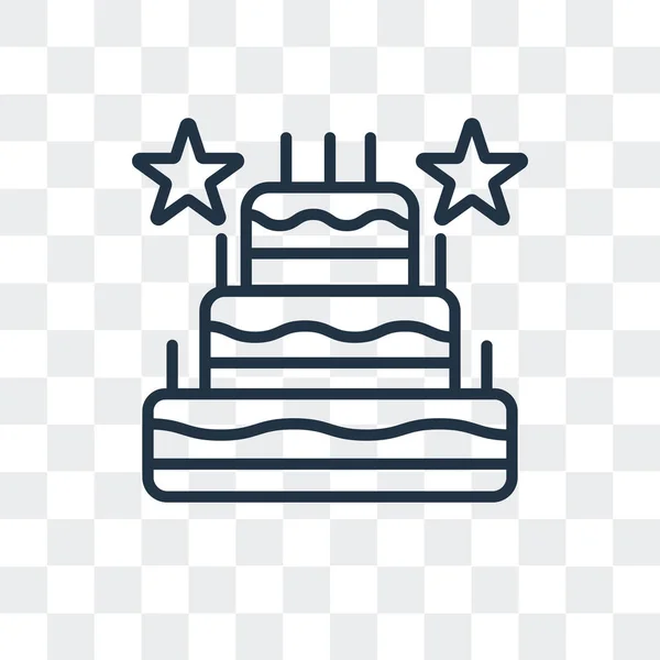 Feliz cumpleaños icono del vector aislado sobre fondo transparente, diseño del logotipo del cumpleaños feliz — Vector de stock