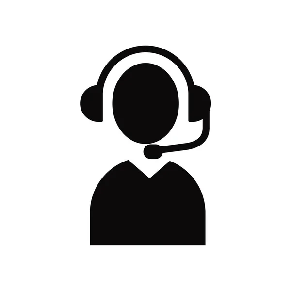 Telemarketer vector icono aislado sobre fondo blanco, Telemarke — Vector de stock