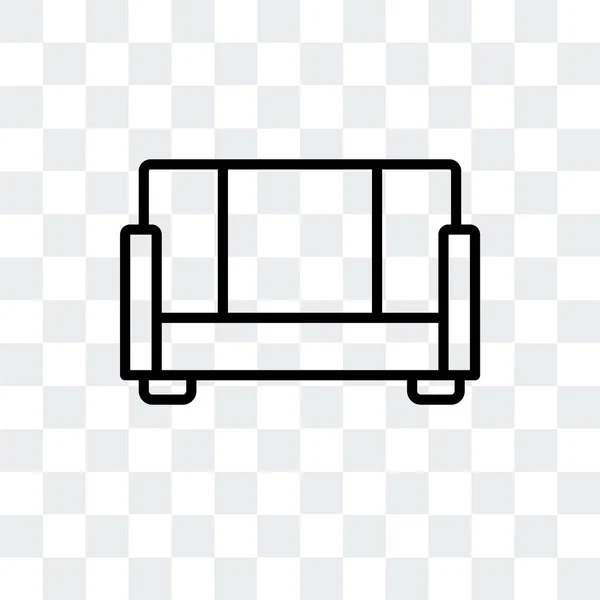 Soffa vektor ikonen isolerad på transparent bakgrund, soffa Logotypdesign — Stock vektor