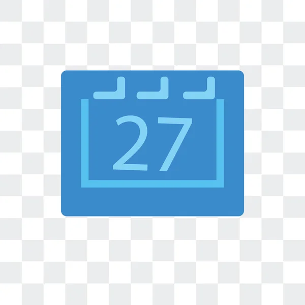 Icono de vector de calendario aislado sobre fondo transparente, Calenda — Vector de stock