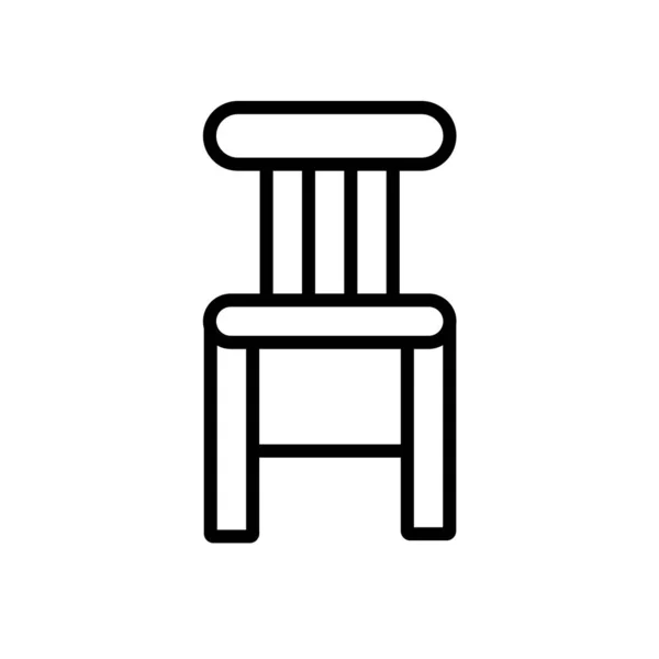 Silla icono vector aislado sobre fondo blanco, signo de silla — Archivo Imágenes Vectoriales