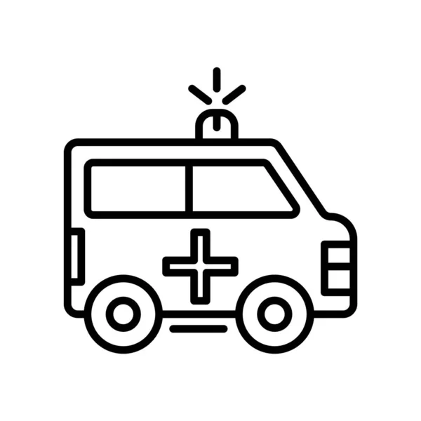 Krankenwagen Symbol Vektor isoliert auf weißem Hintergrund, Krankenwagen si — Stockvektor