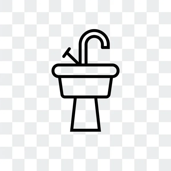 Waschbecken-Vektor-Symbol isoliert auf transparentem Hintergrund, Logo-Design — Stockvektor