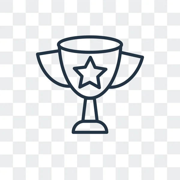 Значок трофея вектор изолирован на прозрачном фоне, дизайн логотипа трофея — стоковый вектор