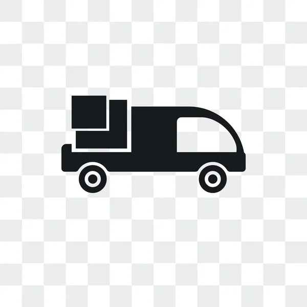 Camión icono vector aislado sobre fondo transparente, logotipo del camión — Archivo Imágenes Vectoriales
