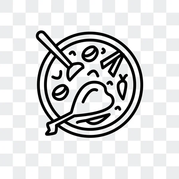 Кислый вектор супа иконка изолированы на прозрачном фоне, кислый дизайн логотипа супа — стоковый вектор