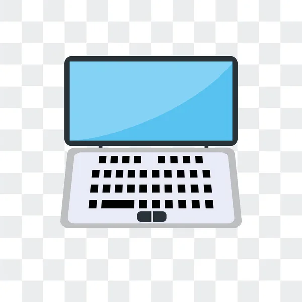 Opengeklapte laptop vector pictogram geïsoleerd op transparante achtergrond, Open — Stockvector