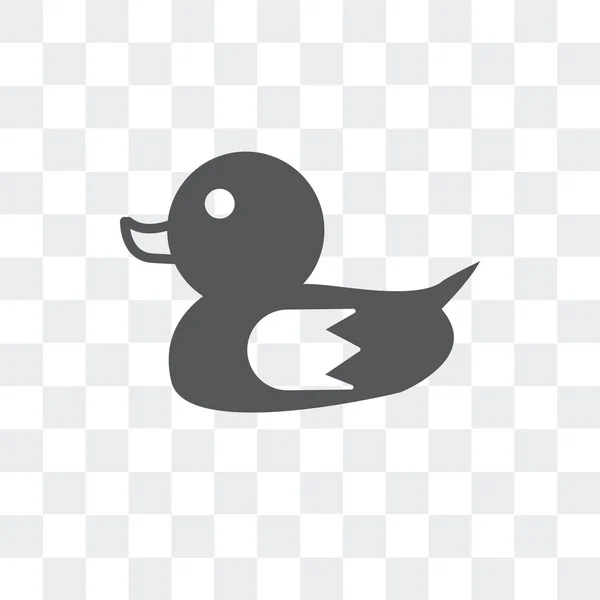 Eend vector pictogram geïsoleerd op transparante achtergrond, Duck logo d — Stockvector