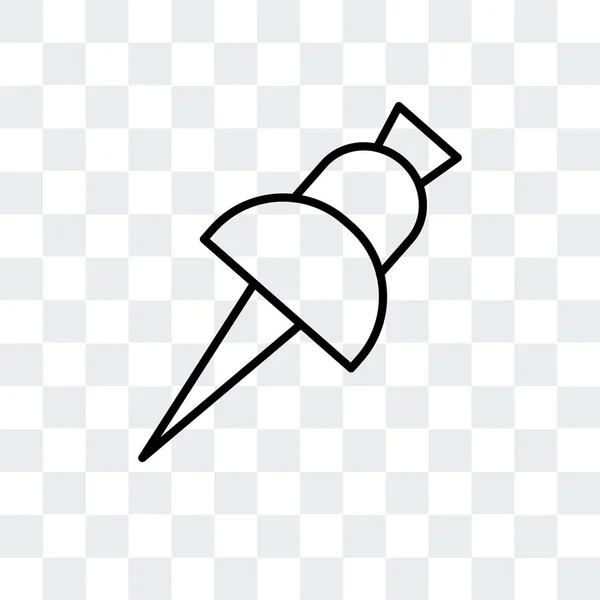 PIN vector pictogram geïsoleerd op transparante achtergrond, Pin logo ontwerp — Stockvector